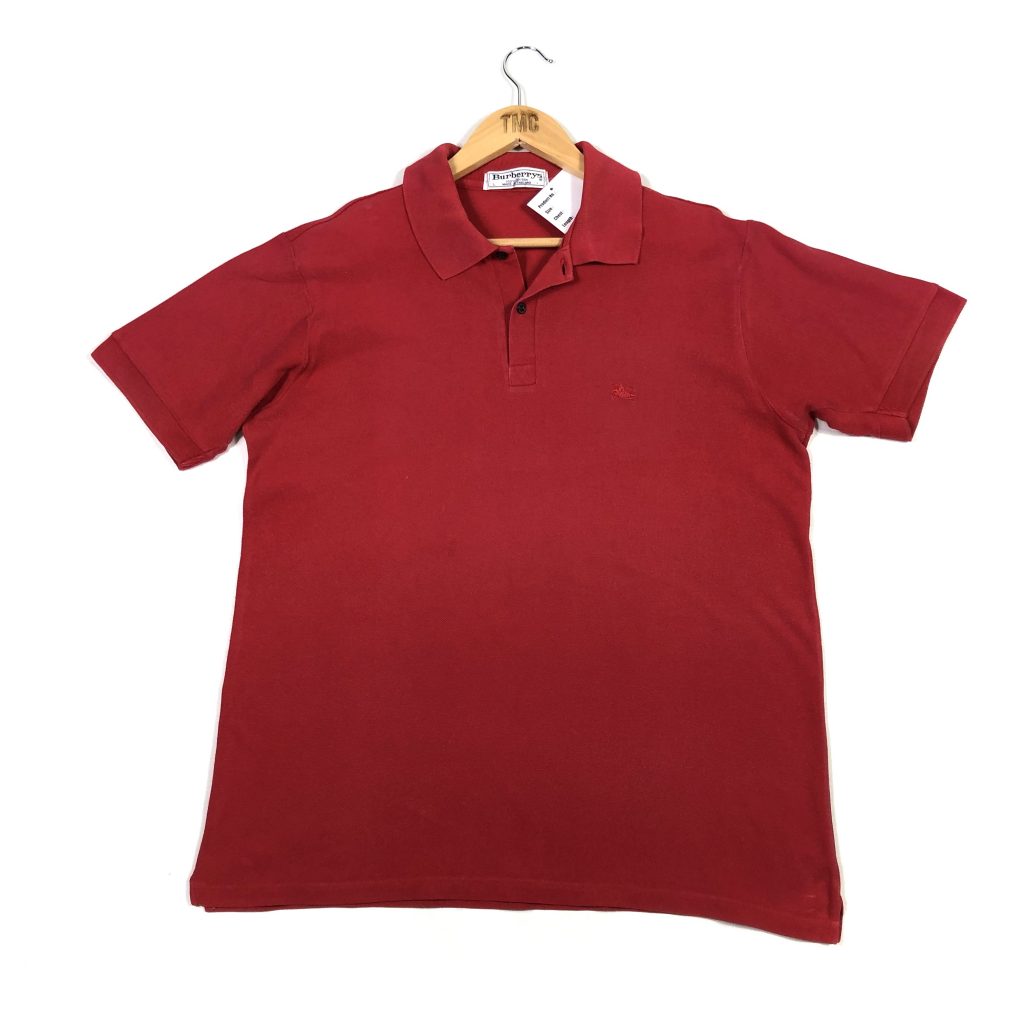 vintage_burberry_designer_branded_short_sleeve_polo_shirt_red_p0010