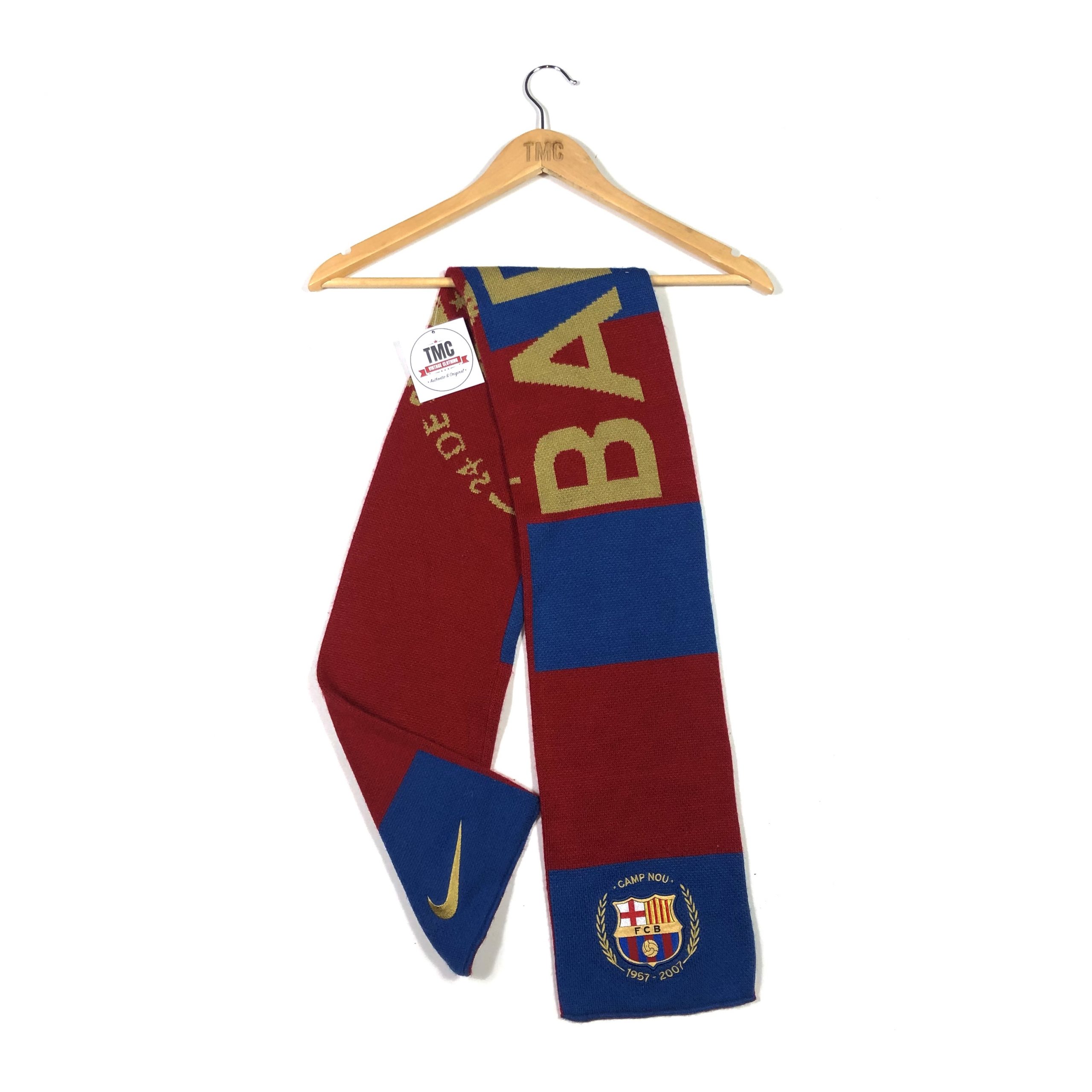 Nike Embroidered Swoosh Barcelona Football Scarf - TMC Vintage ...