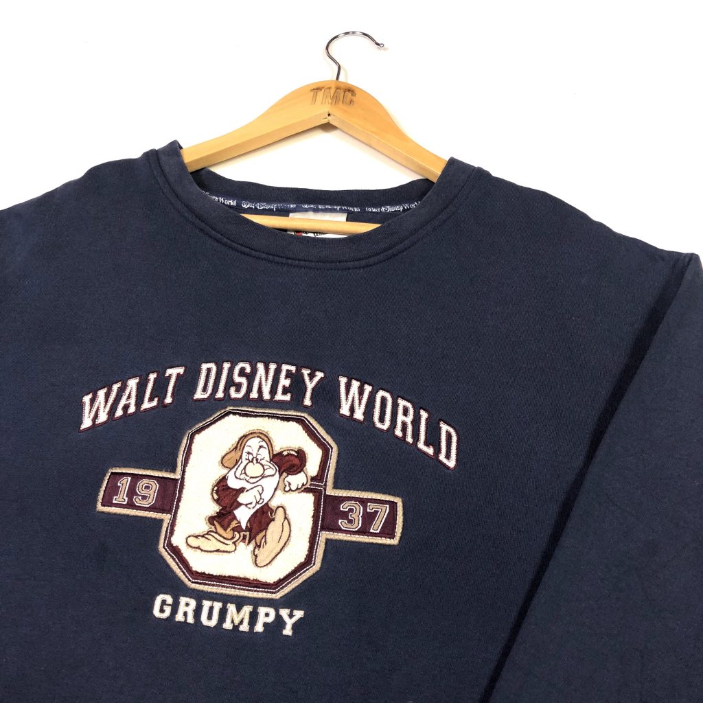 Vintage Walt Disney Grumpy Character Sweatshirt Navy