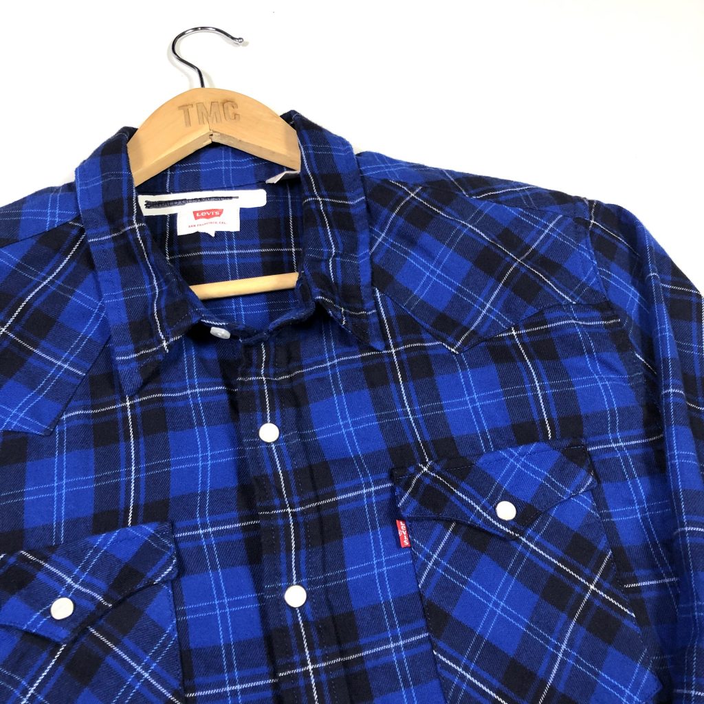 Levi’s Long Sleeve Shirt - Blue - XL - TMC Vintage - Vintage Clothing
