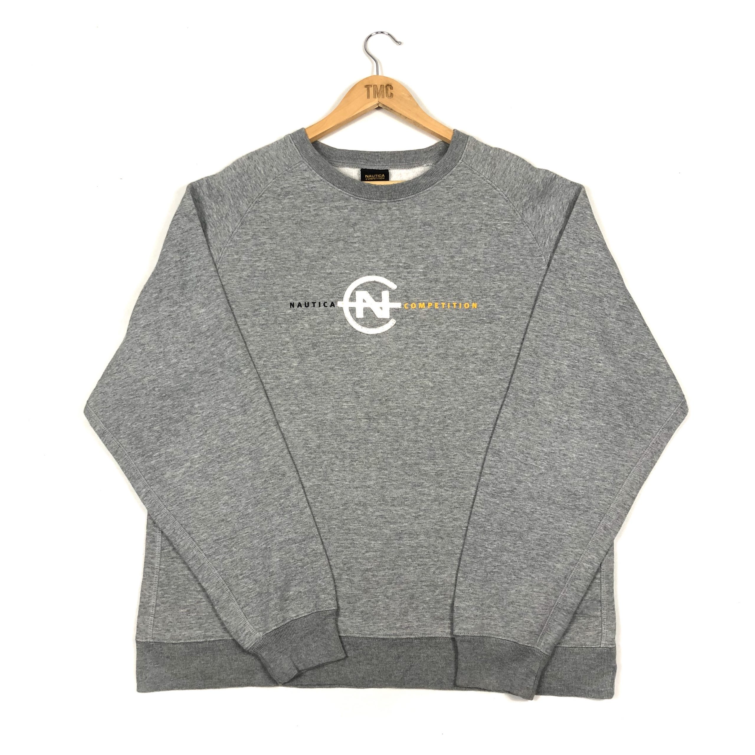Nautica Embroidered Centre Logo Sweatshirt - Grey - XL - TMC Vintage ...