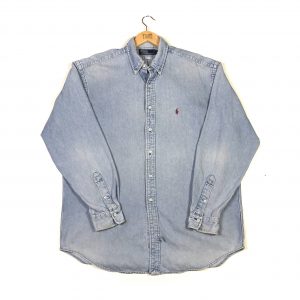 vintage_polo_ralph_lauren_blue_casual_denim_shirt_sh0011