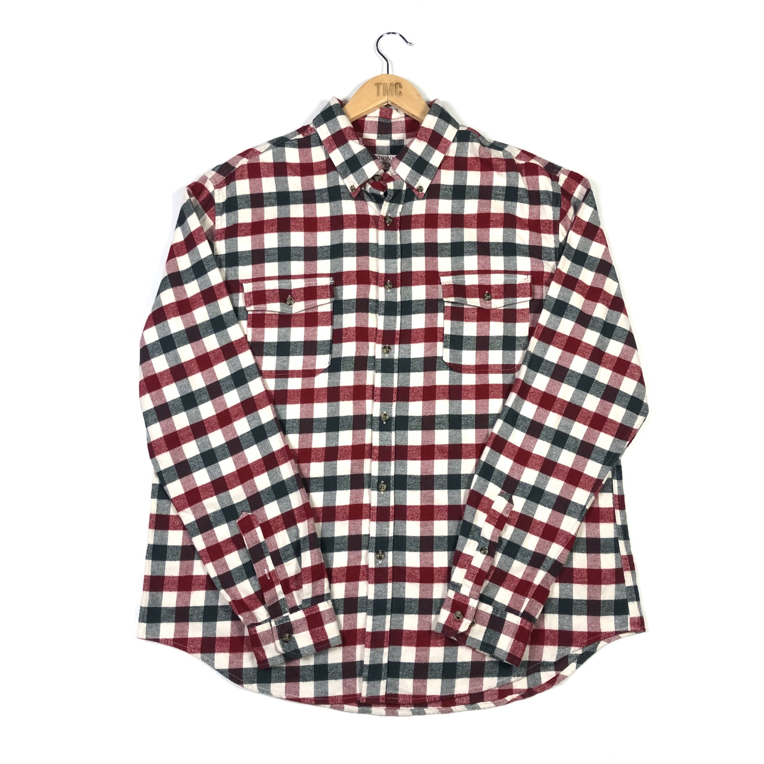 Vintage Small Check Flannel Shirt - Red - XL - TMC Vintage - Vintage ...