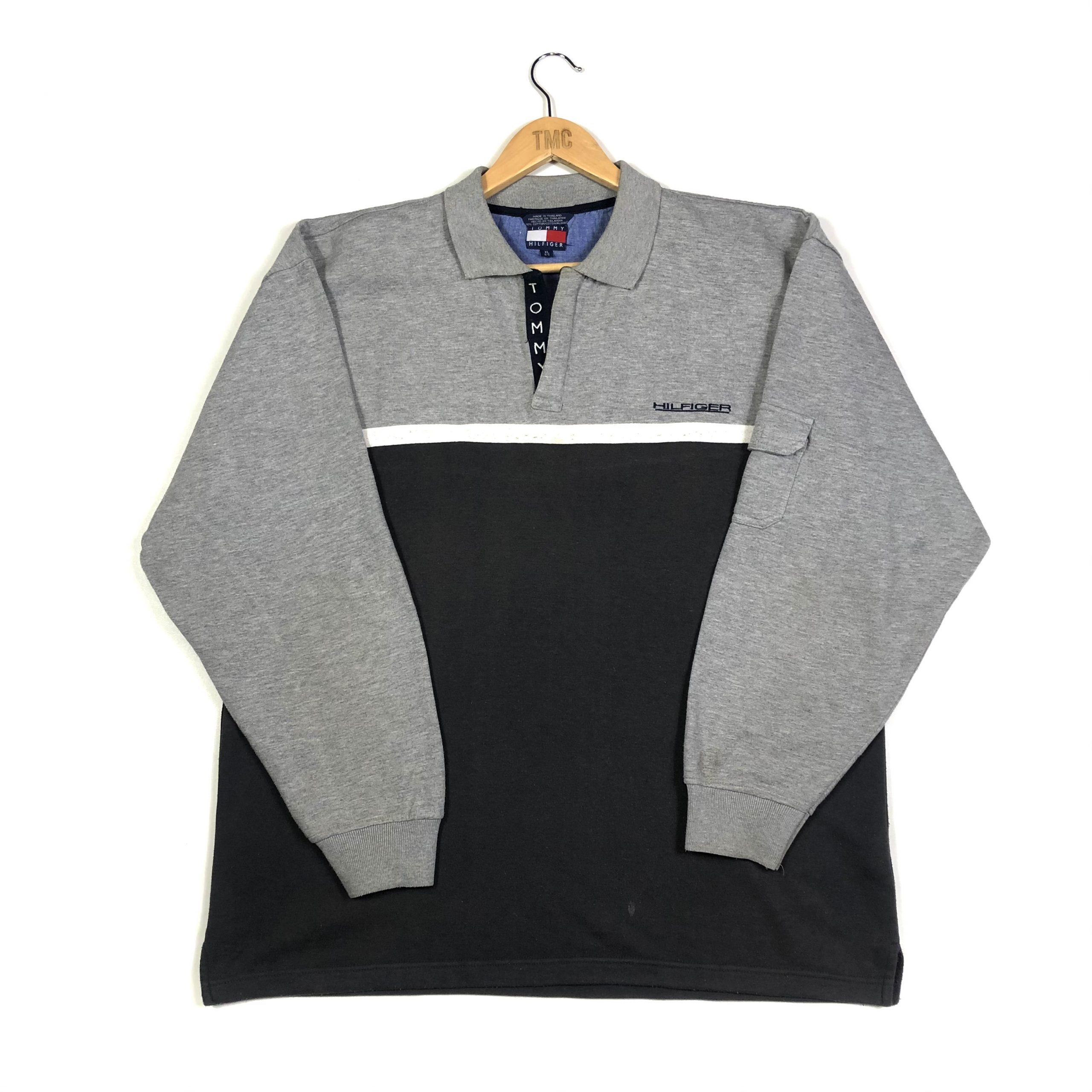 Tommy Hilfiger Embroidered Polo Sweatshirt - Grey - XL ...