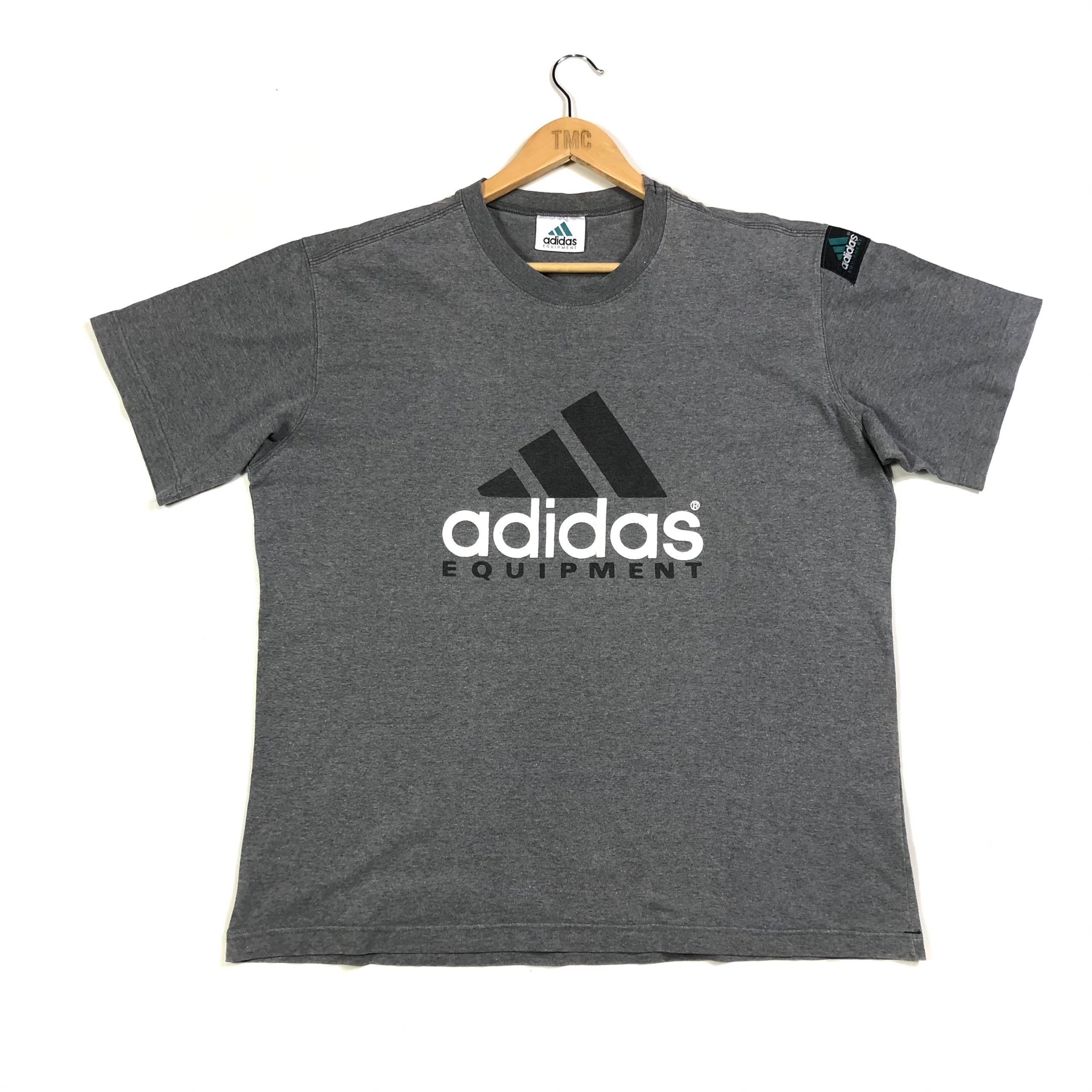 Adidas Equipment Spell Out T-Shirt - Grey - XL - TMC Vintage - Vintage ...