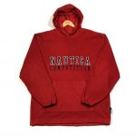 vintage_nautica_red_embroidered_spell_out_fleece_hoodie_fl0079