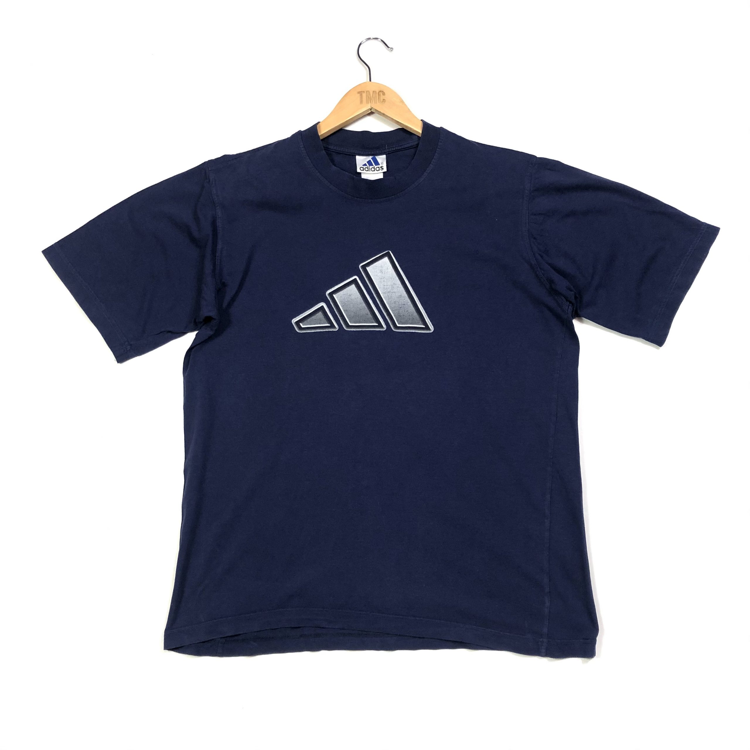 Adidas Big Logo T-Shirt - Navy - M - TMC Vintage - Vintage Clothing