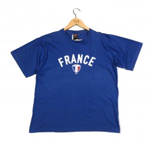 vintage nike blue 2002 france football team t-shirt_ with henry on the back