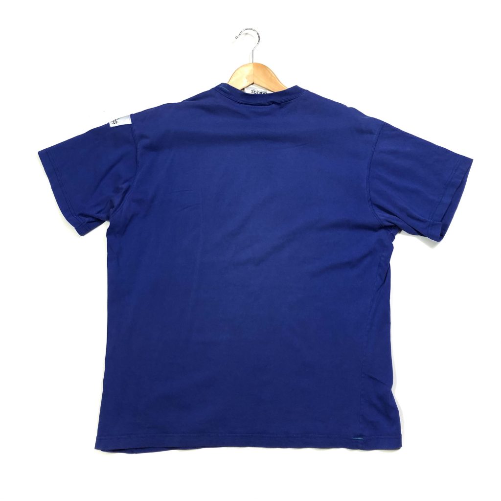 vintage adidas equipment printed logo blue t-shirt