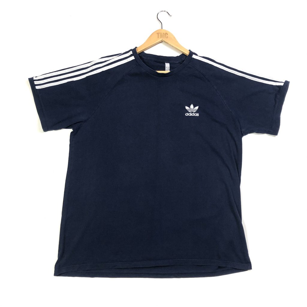 Adidas Originals T-Shirt - Navy - XXL - TMC Vintage Clothing