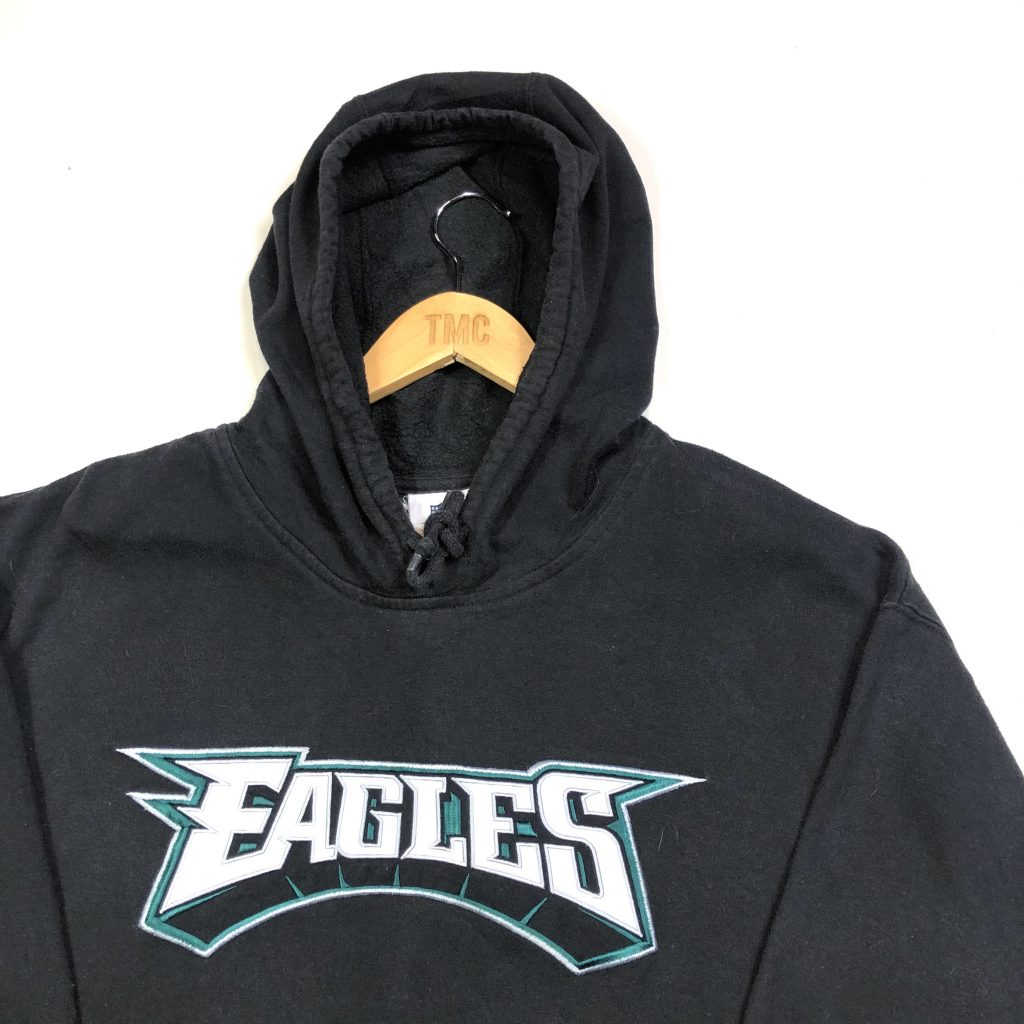 NFL Philadelphia Eagles Hoodie - Black - XXL - TMC Vintage