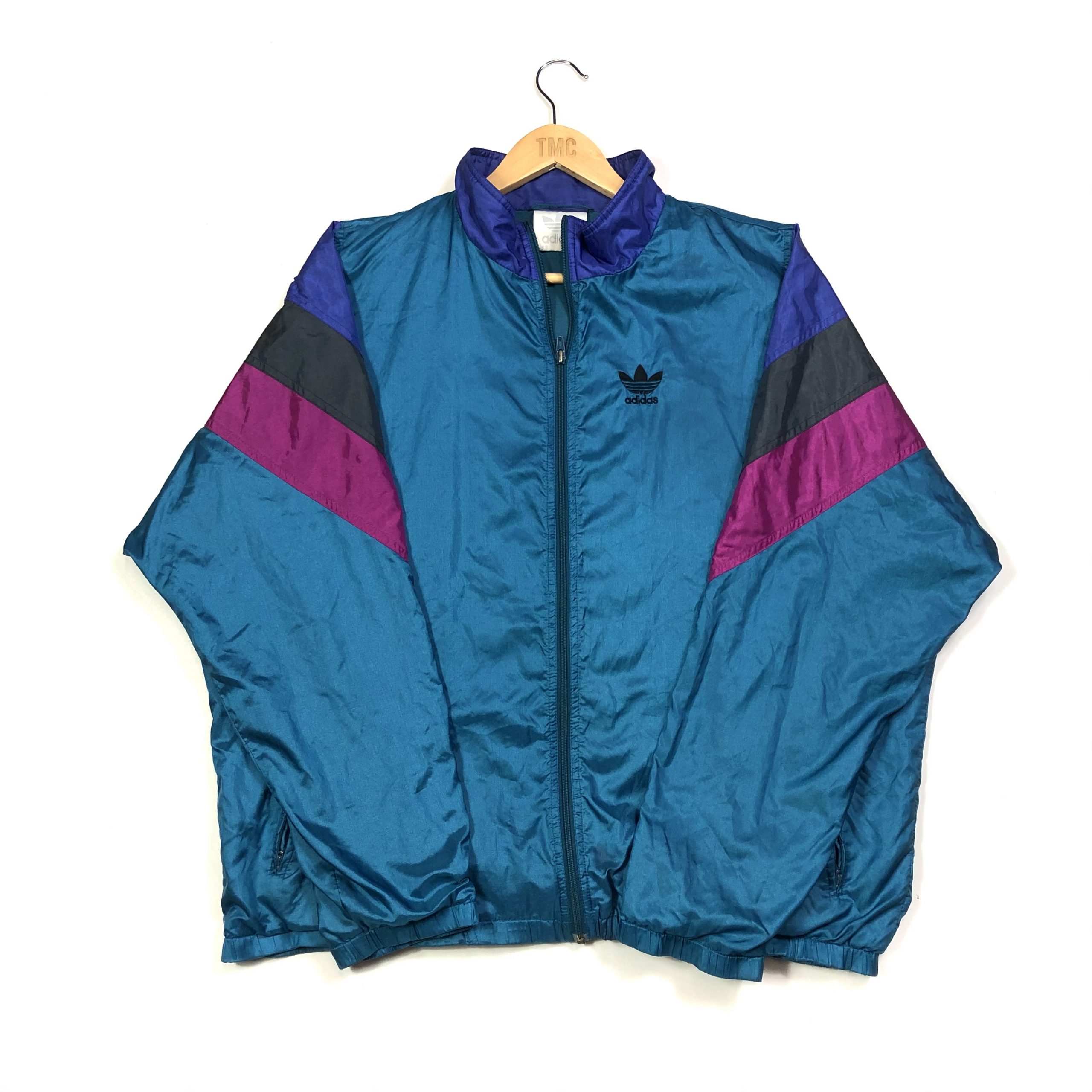 Adidas 90’s Shell Jacket - Blue - XL - TMC Vintage - Vintage Clothing