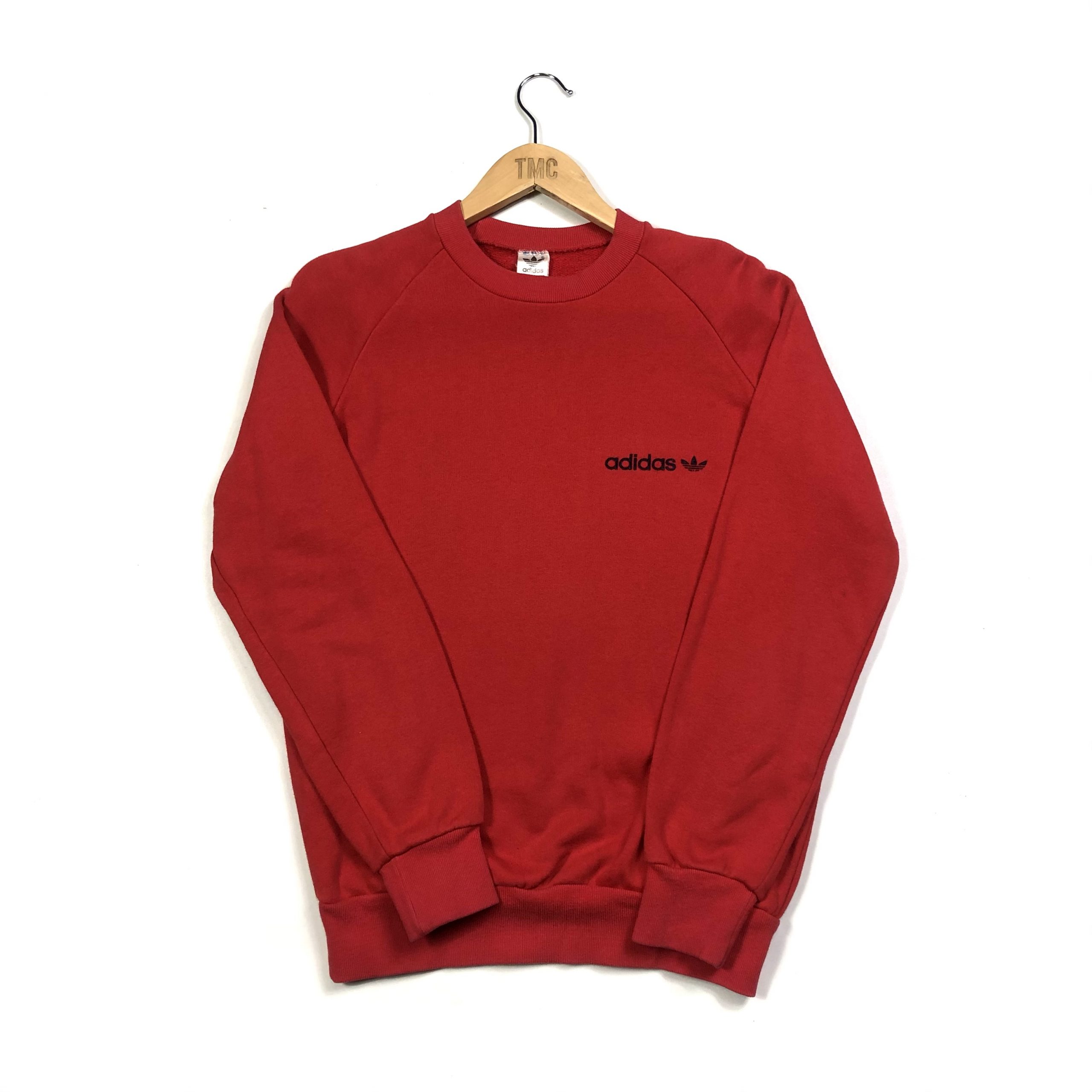 Adidas Originals Sweatshirt - Red - S - TMC Vintage Clothing