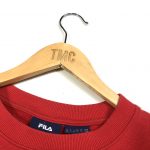 fila embroidered red spell out logo vintage sweatshirt