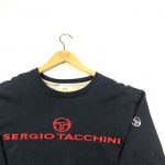 vintage sergio tacchini embroidered log navy sweatshirt