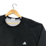 vintage clothing adidas black essential logo sweatshirt