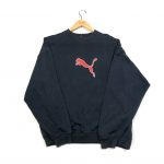 vintage clothing puma centre logo navy sweatshirt