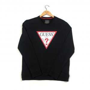 vintage clothing guess branded printed spell out black sweatshirt