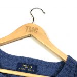 vintage clothing ralph lauren blue cable knit jumper