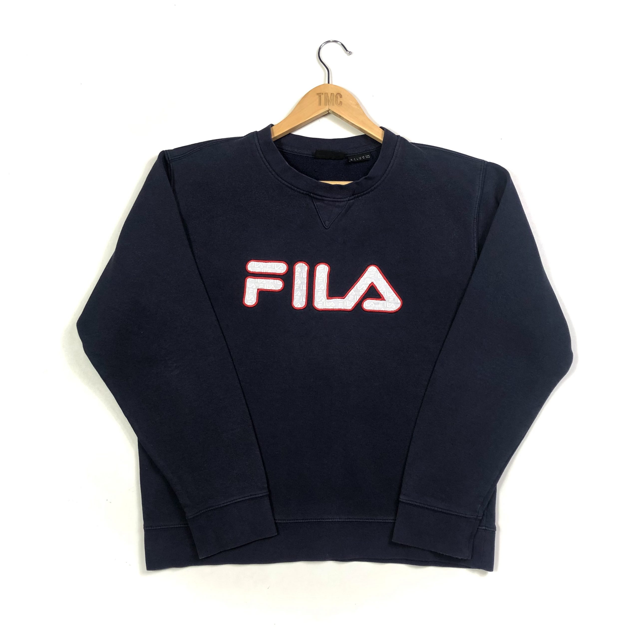 Fila Big Logo Sweatshirt - Navy - M - TMC Vintage - Vintage Clothing