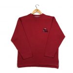 vintage clothing fila red embroidered back logo sweatshirt