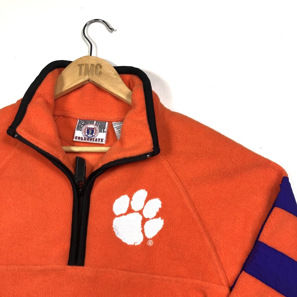 vintage clothing usa clemson tigers university football orange fleece
