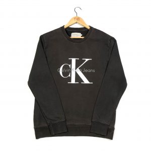 vintage clothing calvin klein big CK logo brown sweatshirt
