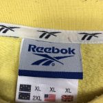 vintage clothing reebok branded yellow sweatshirt