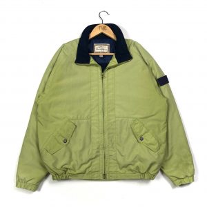 vintage clothing burberry zip-up green jacket