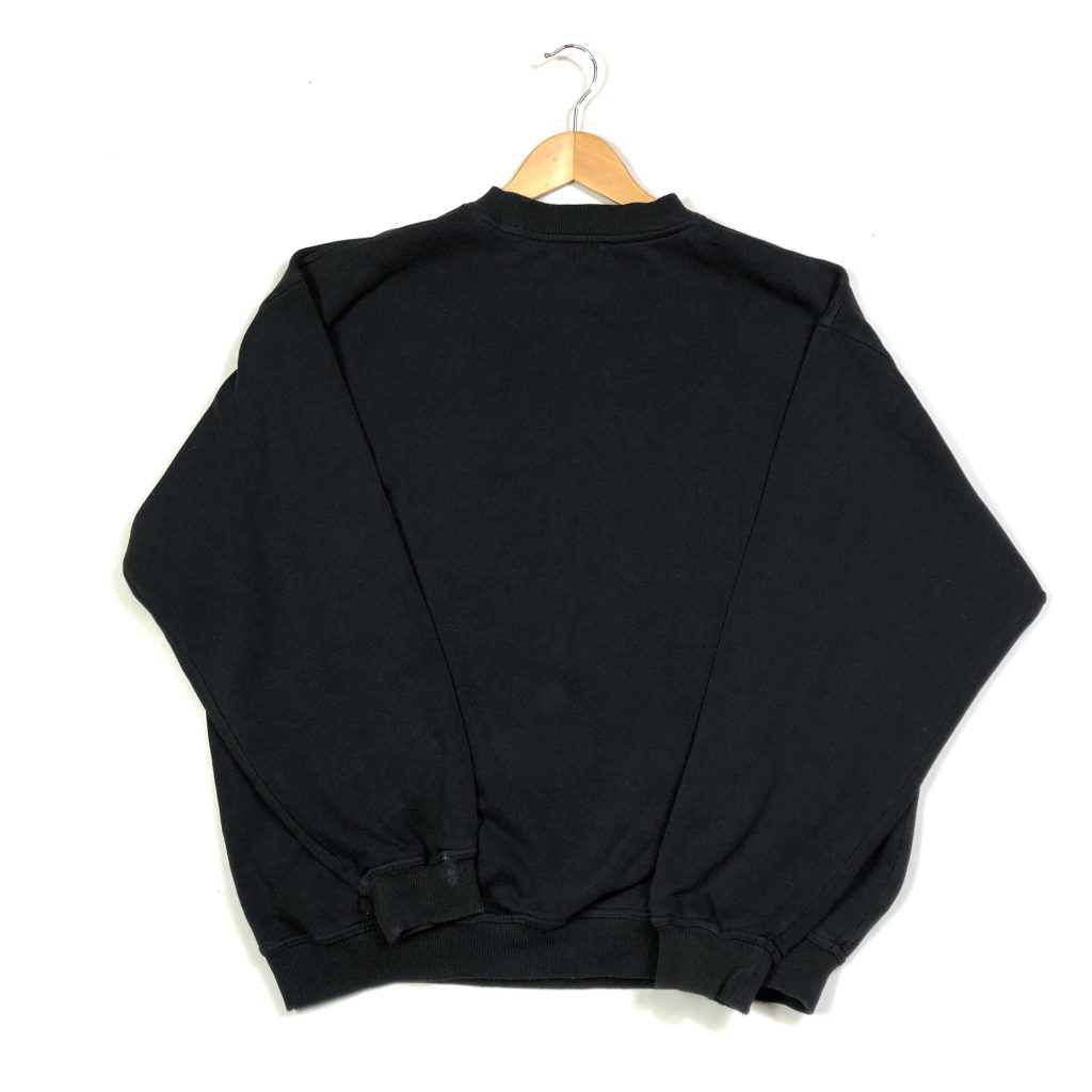 vintage clothing fila black sweatshirt with white embroidered logo