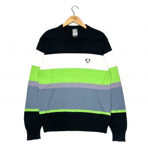 vintage clothing nike 00s striped green and black knit jumper