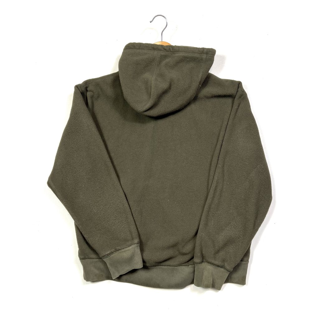 vintage clothing gap embroidered logo khaki sherpa fleece hoodie