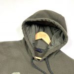 vintage clothing gap embroidered logo khaki sherpa fleece hoodie