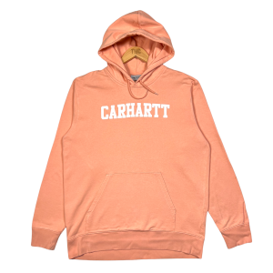 vintage clothing carhartt printed spell out logo peach hoodie