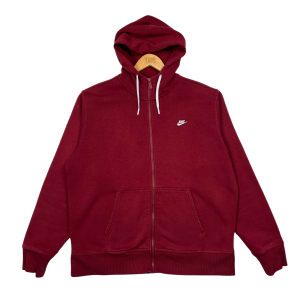 vintage clothing nike burgundy zip-up hoodie