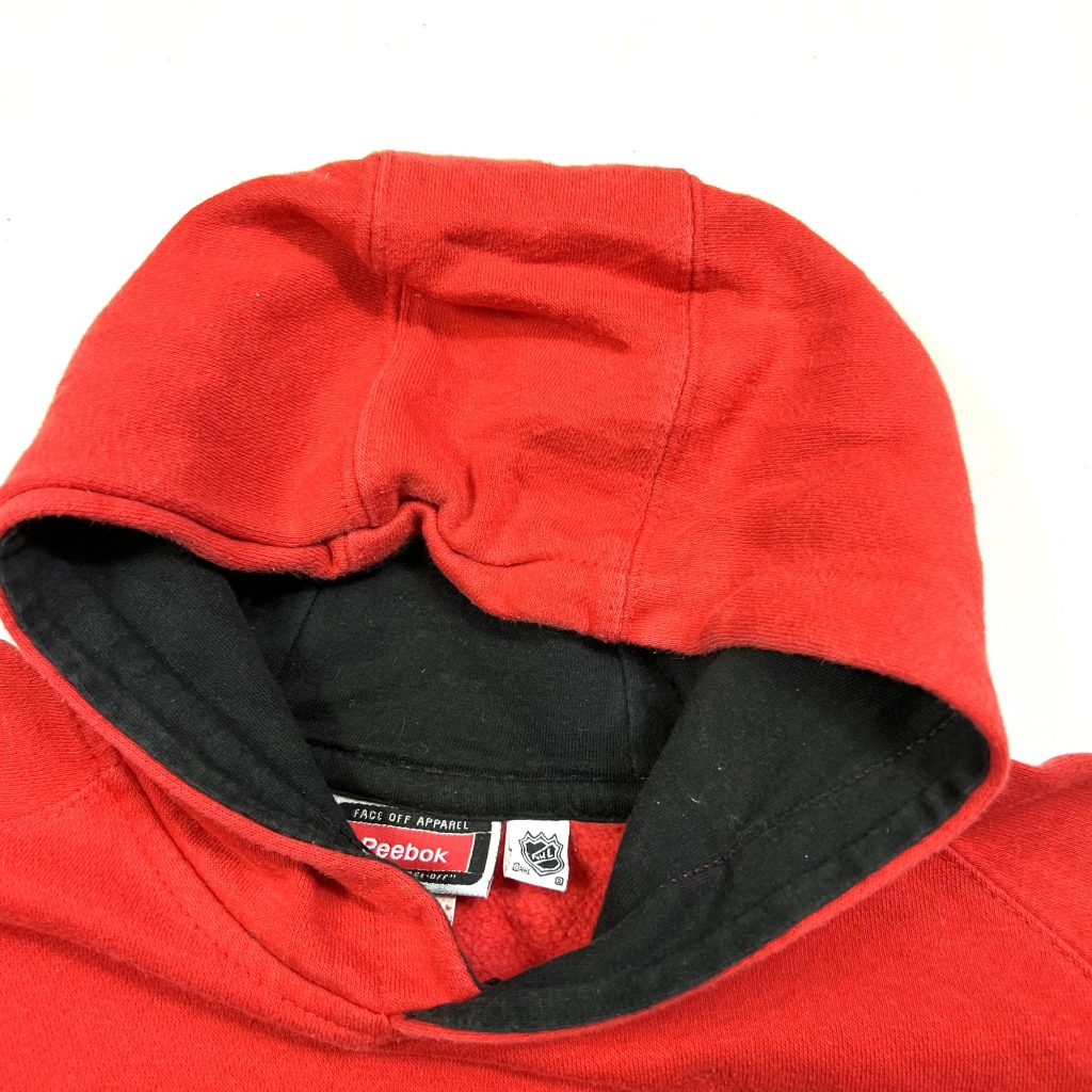 vintage reebok usa nhl detroit red wings embroidered hoodie