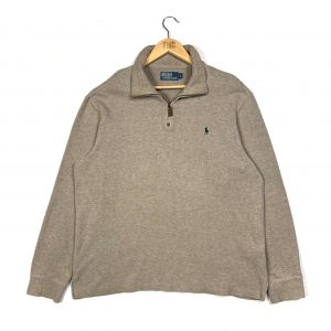vintage clothing brown ralph lauren quarter-zip sweatshirt