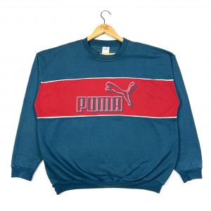 vintage clothing 90’s puma spell out logo sweatshirt