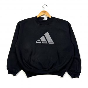 vintage clothing adidas spell out logo black sweatshirt