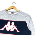 vintage clothing kappa embroidered big logo grey sweatshirt