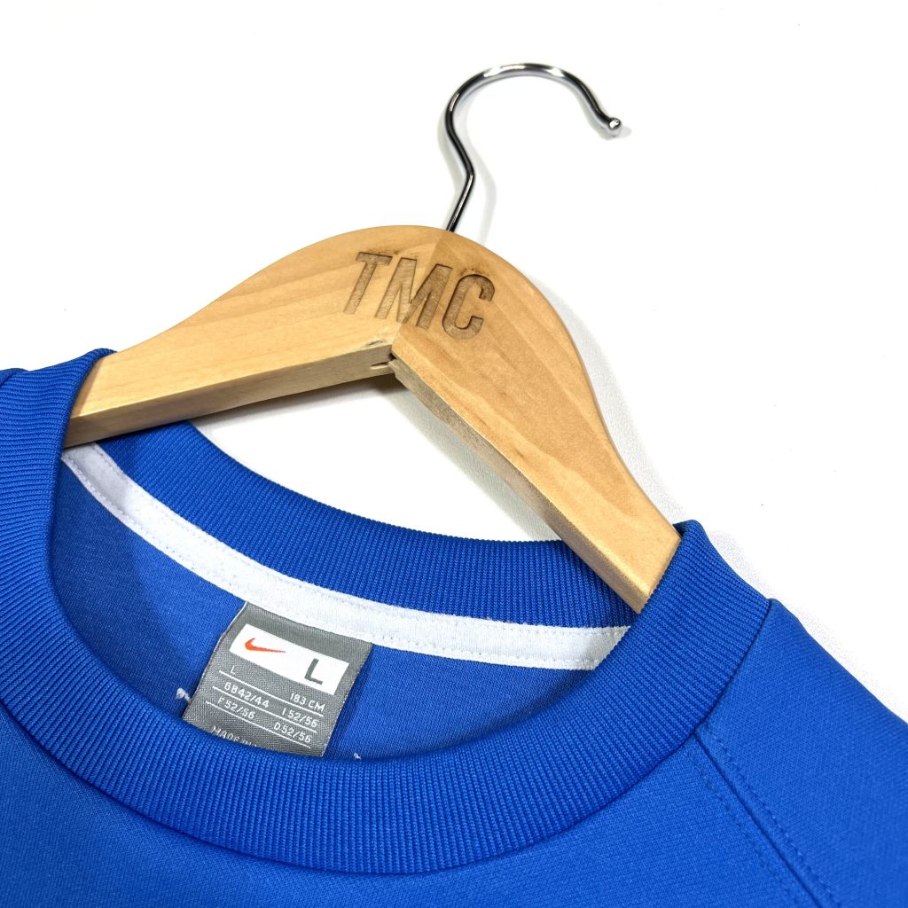 nike blue swoosh logo vintage training sweatshirt