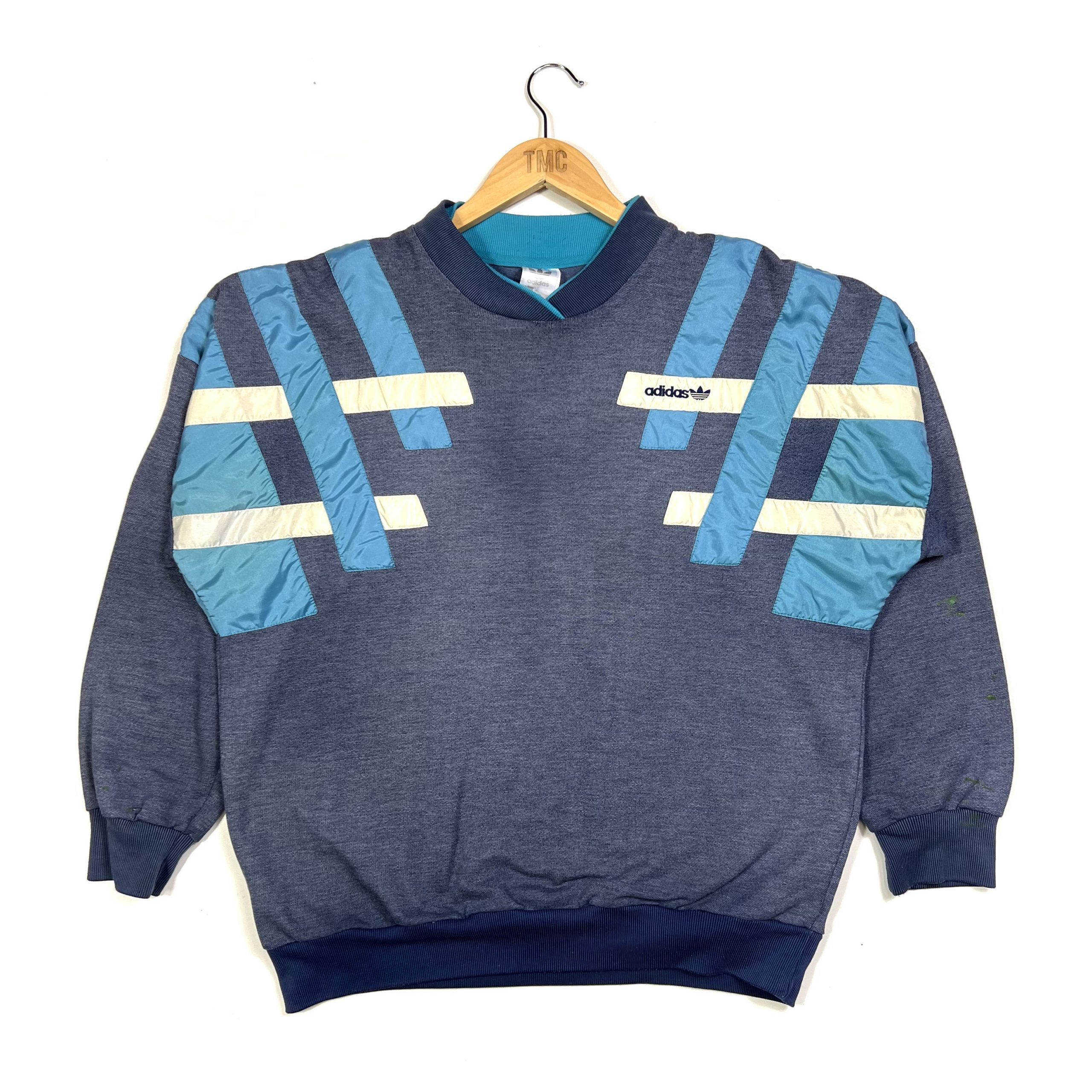 Adidas 90’s Trefoil Sweatshirt - Blue - M - TMC Vintage - Vintage Clothing