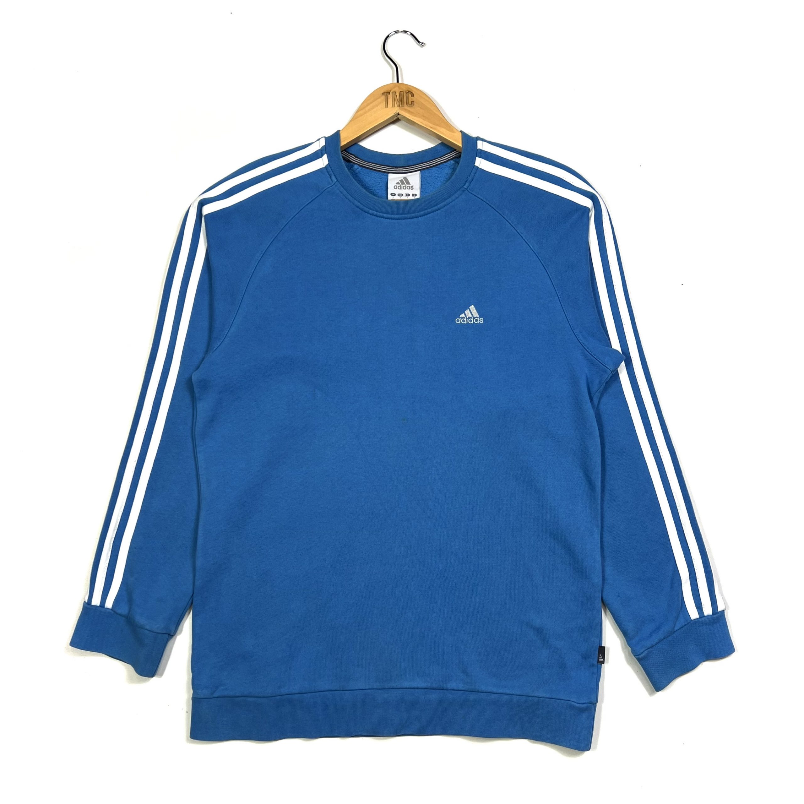 Adidas 3-Stripes Sweatshirt - Blue - S - TMC Vintage - Vintage Clothing