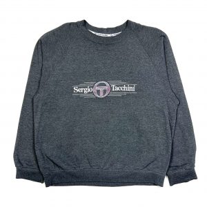 vintage grey sergio tacchini sweatshirt with embroidered logo