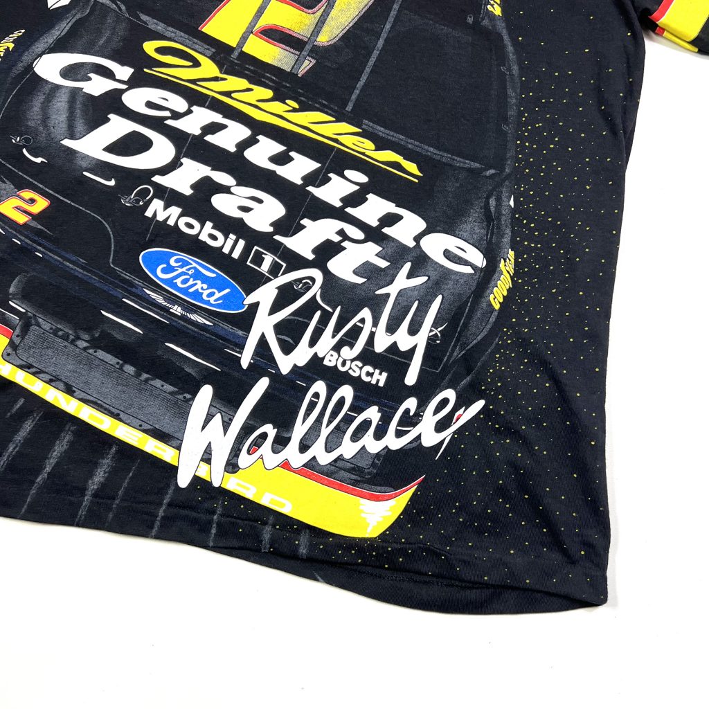vintage ford rusty wallace printed graphic racing t-shirt