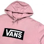 vintage vans embroidered logo pink hoodie