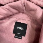 vintage vans embroidered logo pink hoodie