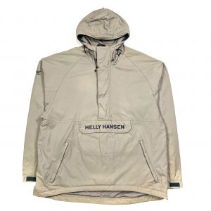 vintage helly hansen beige waterproof hooded jacket