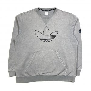 tmc vintage adidas trefoil logo grey crewneck sweatshirt