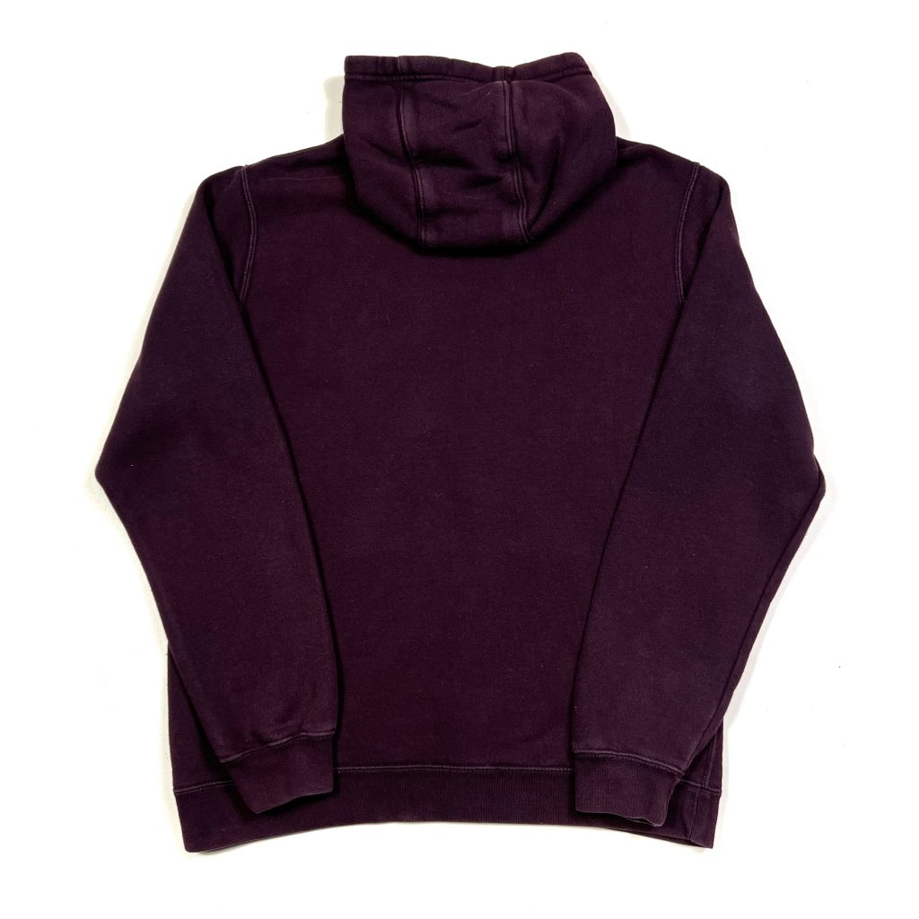 a burgundy nike vintage hoodie